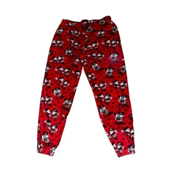 Disney Womens Mickey‎ Minnie Mouse Valentine's Loungewear Pajama Pants Red Sz M - Picture 7 of 7